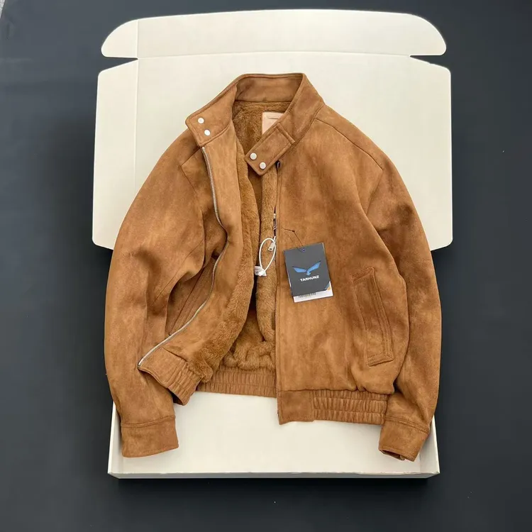 英式老钱风 一件过冬 轻奢级男女复古机车曼哈顿加绒加厚夹克外套