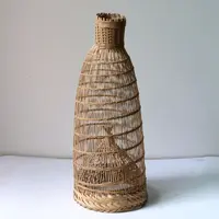 鱼笼湘西竹编灯罩手工竹编工艺品装饰品灯笼创意复古台灯竹制品