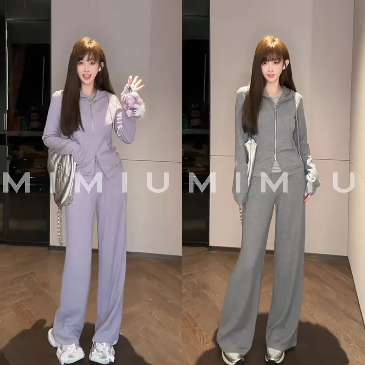 【mimius】P 松弛感减龄休闲超舒适连帽上衣+长裤 G09210