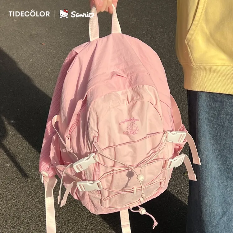 Tide color三丽鸥书包正版 双肩包学生党专用大容量 上课背包女生