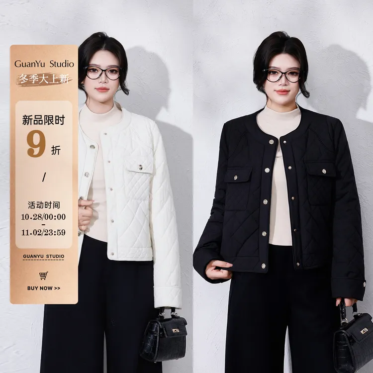 【温暖记忆】蛋妹大码女装微胖mm冬季百搭保暖外套棉服DM22422