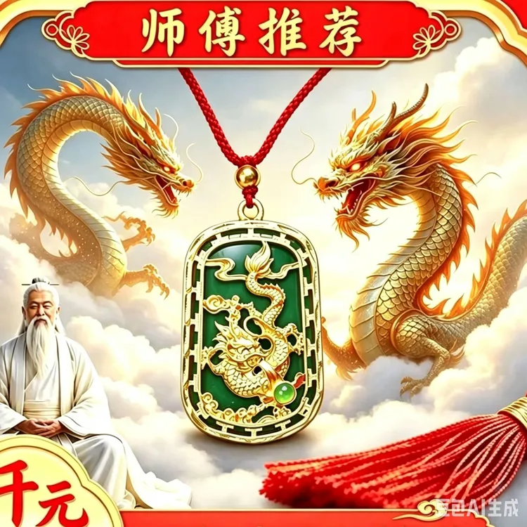 合金吊坠 【师傅推荐】爆款精美大气龙牌吊坠商品图