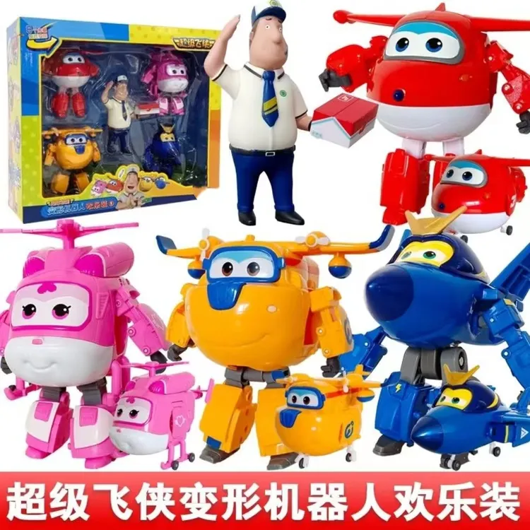 正品超级飞侠胡须爷爷乐迪小爱多多酷飞套装大变形儿童玩具