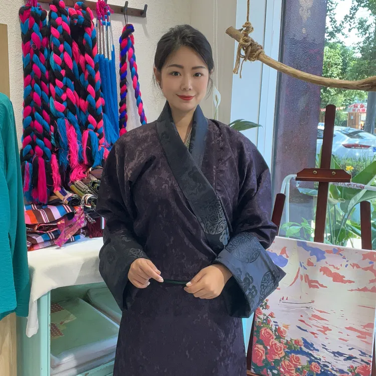 【阿若藏装】经典藏袍高级紫色