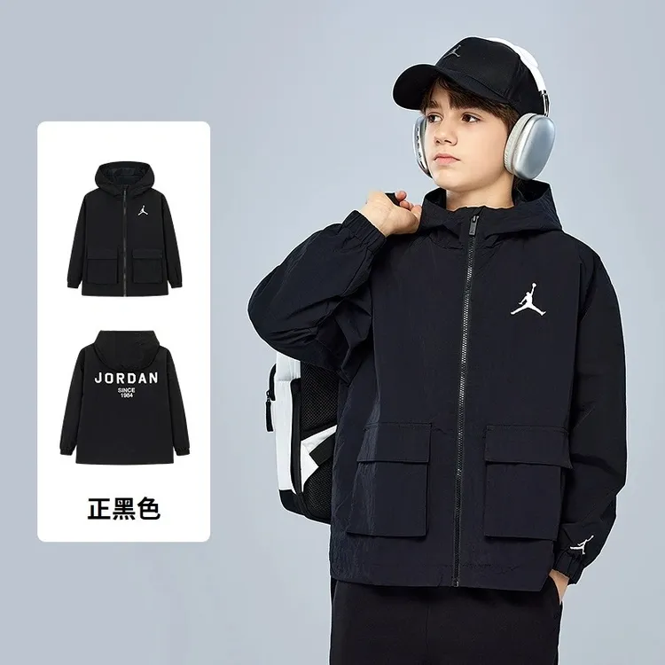 【官方旗舰】AIR JORDAN儿童长袖中大童春秋休闲潮流外套D869