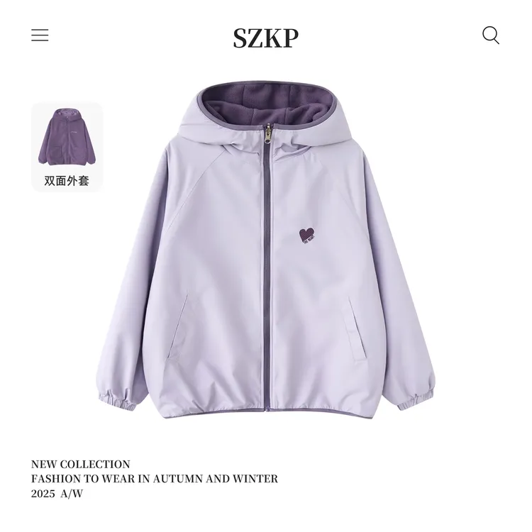 SZKP秋冬新款女童装洋气上衣中大童休闲时尚儿童外套YLYD556268