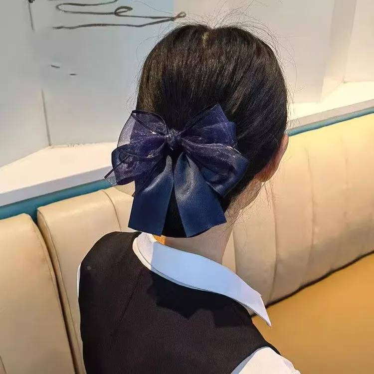 高档乘务员职业头花空姐盘发神器发网兜空姐工作发夹发饰上班夹子