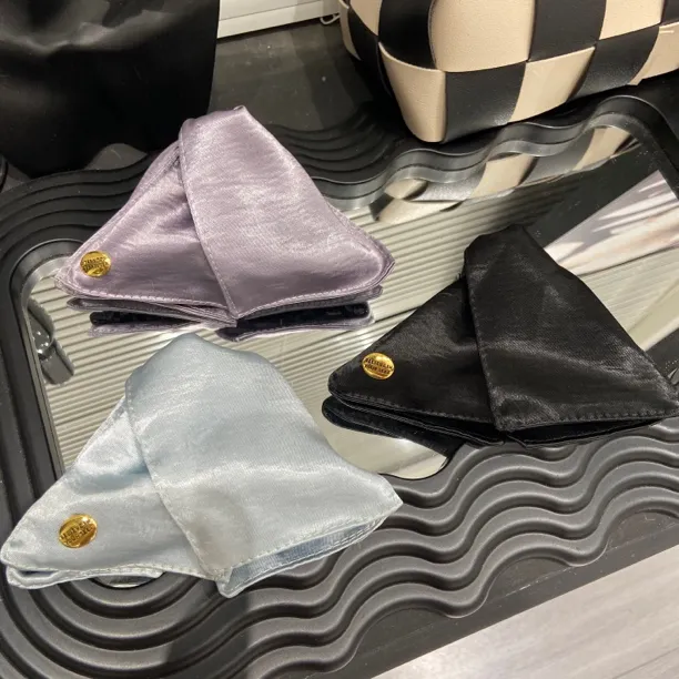 E4604缎面贝壳三角夹13cm2025新发夹后脑勺盘发鲨鱼夹半扎女头饰