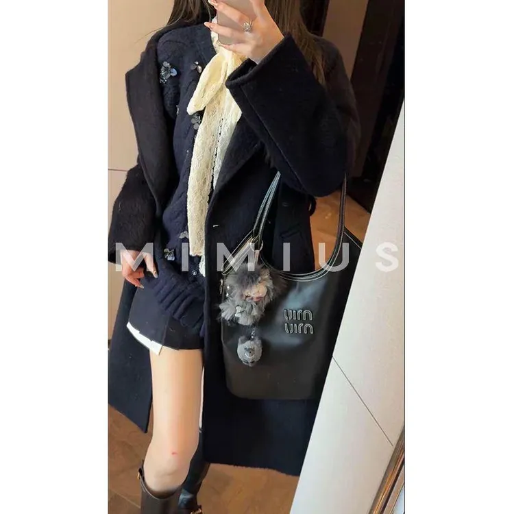 【mimius】P 苏力羊驼毛羊毛桑蚕丝经典101801版大衣G10195