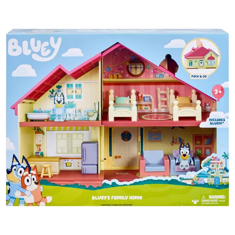 Bluey布鲁伊的房子公仔毛绒周边动画片玩偶模型摆件过家家玩具