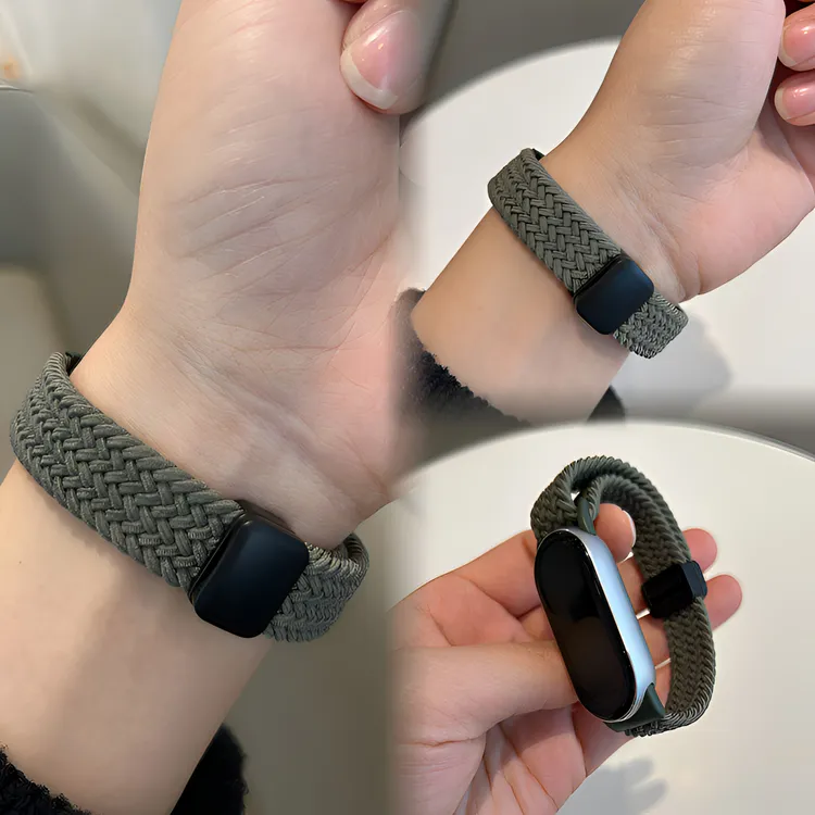 适用小米手环10/9表带磁吸尼龙编织表带运动男生透气情侣女款夏天