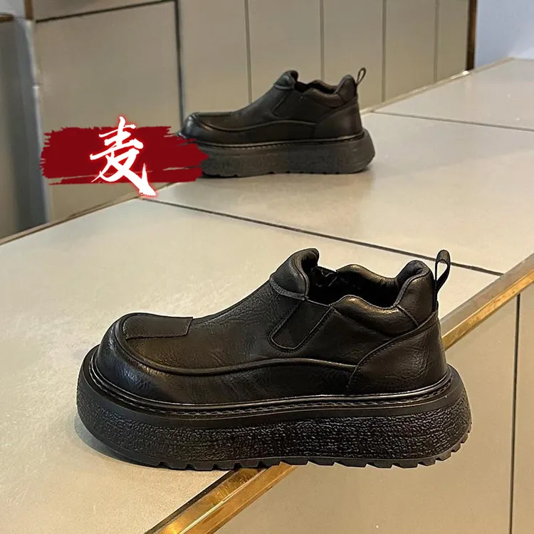 马丁靴男鞋冬季高帮英伦风机车切尔西皮靴防水增高黑色中帮工装靴