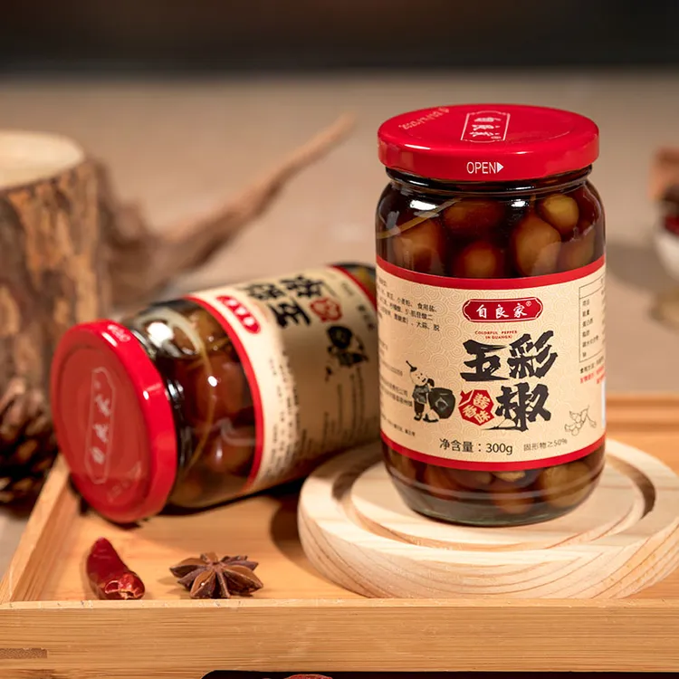 自良家广西特产椒七彩酸辣香辣拌饭广西广西七彩泡椒【双十二】