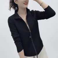 女短外套户外拉链休闲女士常规款保暖修身立领秋季