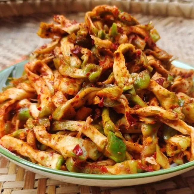 四川大竹手工现做农家新鲜麻辣菱角菜榨菜下饭菜小咸菜泡菜250g