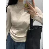 韩版软糯舒适内搭简约通勤半高领针织衫冬季新款打底衫减龄毛衣女
