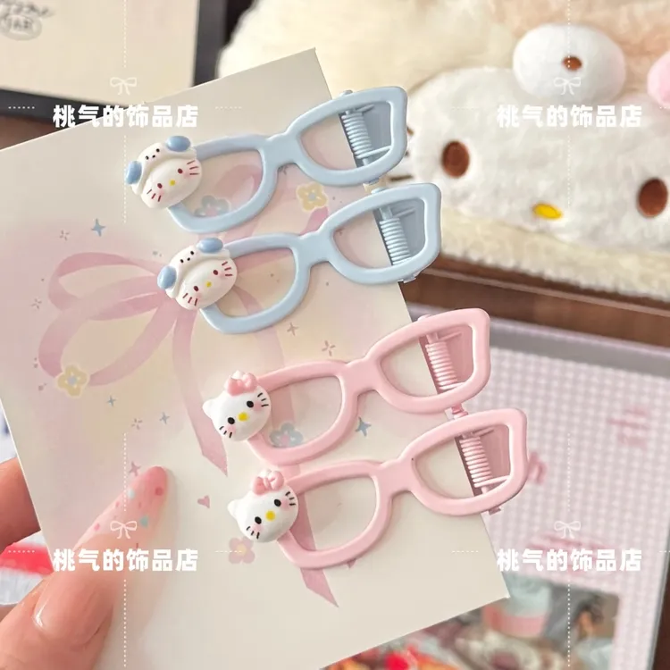 春夏新款卡通甜美眼镜发夹发饰少女发卡刘海ins可爱女生眼镜发夹