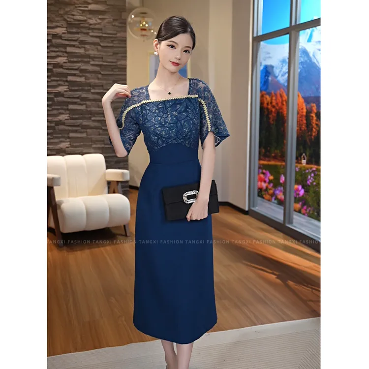 2026夏季新款【ZM-881】法式轻奢高级感巨显白上下拼接连衣裙子