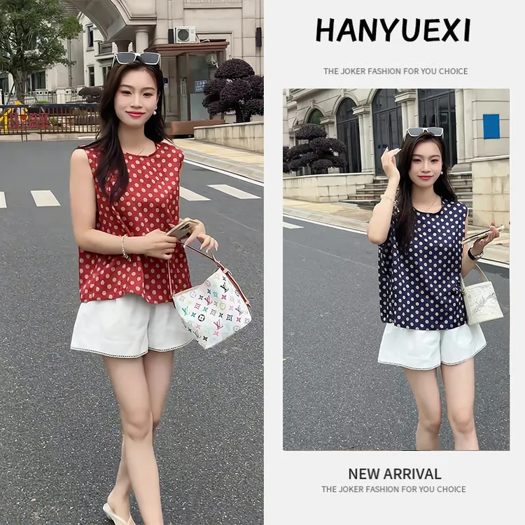 夏季一整套女装2025新款韩版气质时尚显瘦减龄无袖上衣短裤两件套