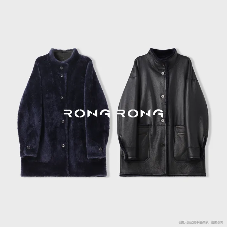 溶溶【奢贵王牌】RONG西班牙进口丽塔皮毛一体两面穿皮草MYYD26981