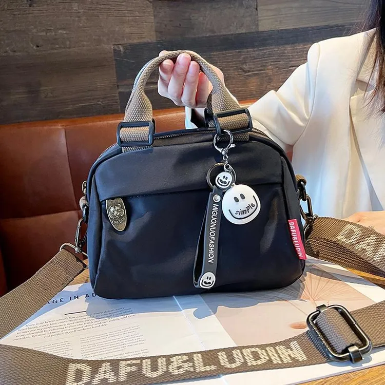 达芙露迪轻便牛津布女包2024新款高级感帆布休闲斜挎包双层手提包