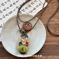非金属亚克力项链 民族风蝴蝶/蜻蜒/昆虫女编织珠宝手工锁骨链