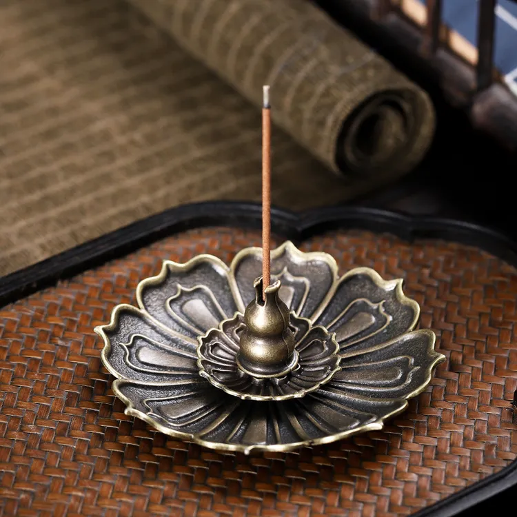 多功能合金葫芦香插香炉配件线香塔香香托莲花香插香盘可拆卸配件
