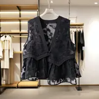 高端国风提花马甲外套女2025新款新中式重工薄款马夹背心上衣