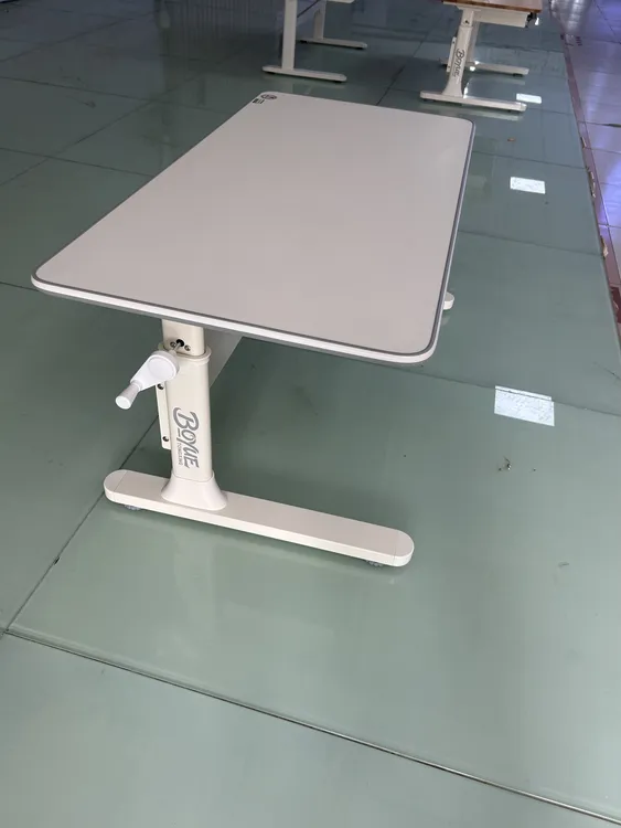 可升降实木学习桌学生桌课桌桌子升降橡胶木120cmX60cm家用书桌