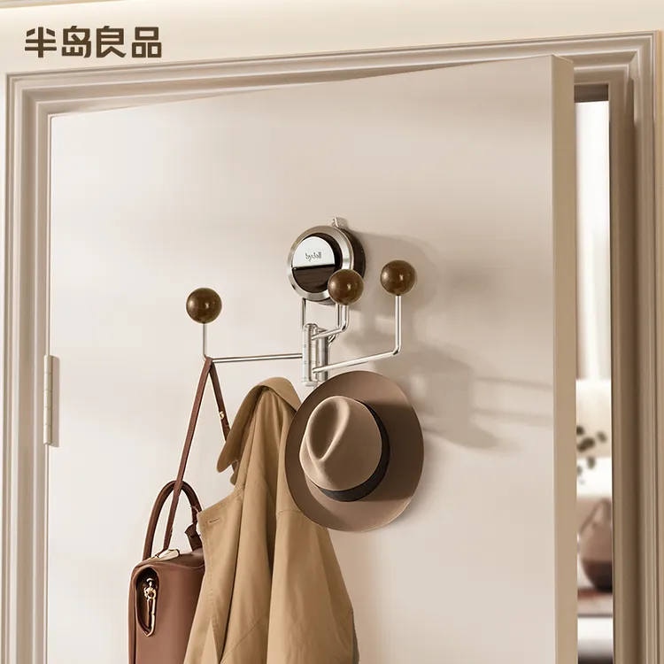 【半岛良品】真空吸盘旋转挂钩中古浴室壁挂门后免打孔强力承重挂钩