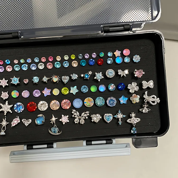 耳钉首饰盒收纳盒耳针耳环收纳神器饰品海绵孔饰品展示框胸针别针