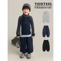 YOEHYAUL/幼悠冬一波 男童承包上学日 亲肤加绒束脚运动裤 N6704