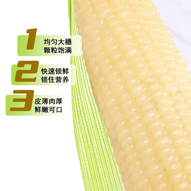 【试吃两支】东北软糯香甜白糯玉米共10根整箱5-5.5斤