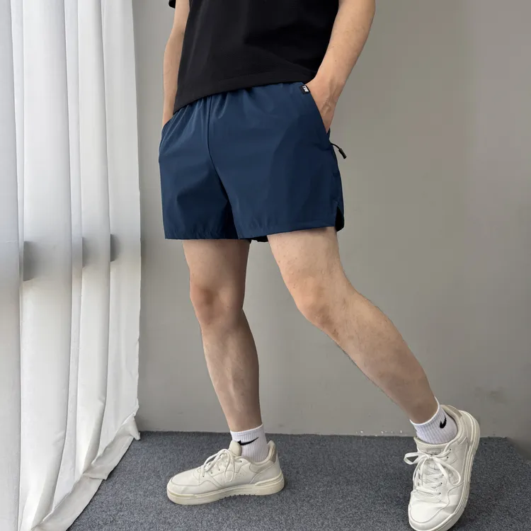 速干弹力开衩运动短裤男士三分裤系带3分裤运动裤衩健身青年男裤