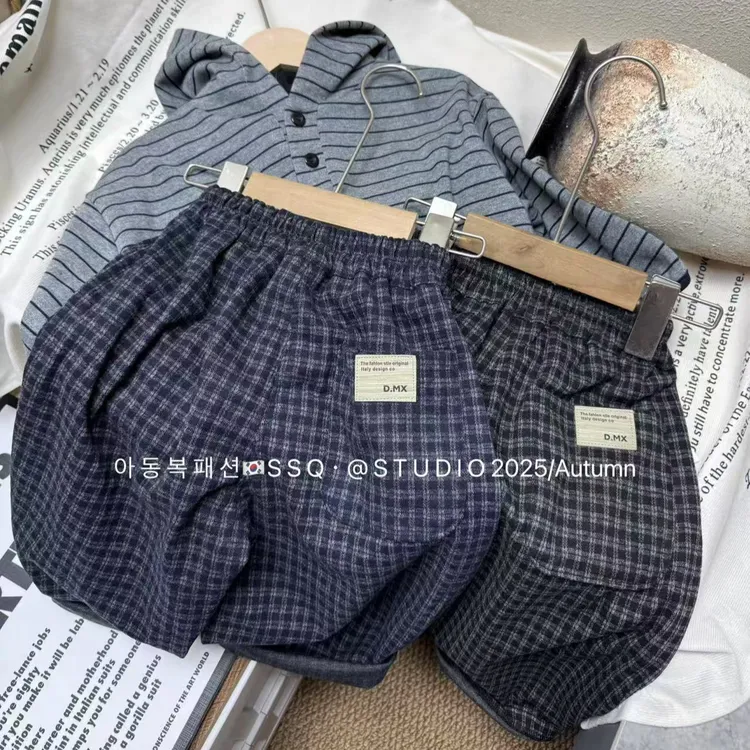 bora格子裤25/秋韩国童装7002休闲裤