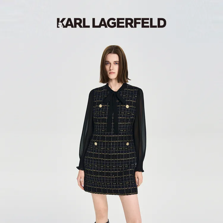 【官方】KARL LAGERFELD卡尔拉格斐秋季新款连衣裙老佛爷M26E1323
