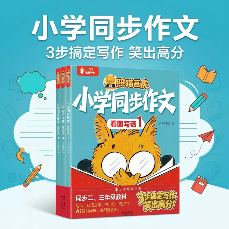 乐乐趣小学语文一年级照猫画虎看图写话二年级同步作文专项训练书商品图