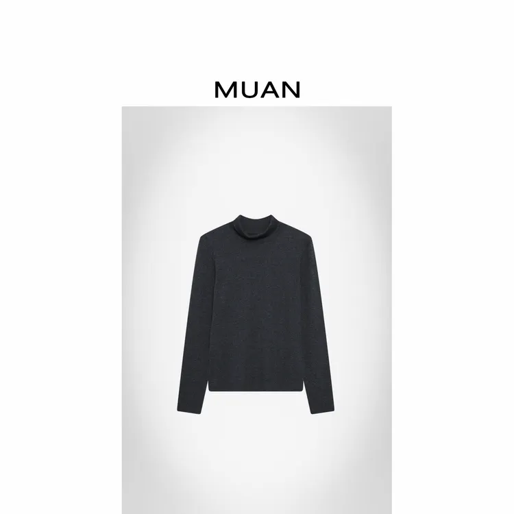 木岸MUAN：《珍珠粉打底》高领版 定制打底上衣女CQ-QD-0828-高领