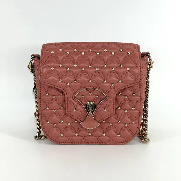 99新 BVLGARI/宝格丽 扇子链条斜挎包