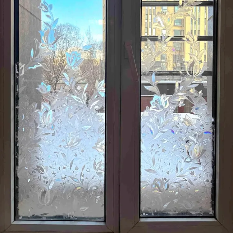 【装饰贴膜】经典中式复古磨砂玻璃贴纸透光不透明防水海棠窗户贴膜
