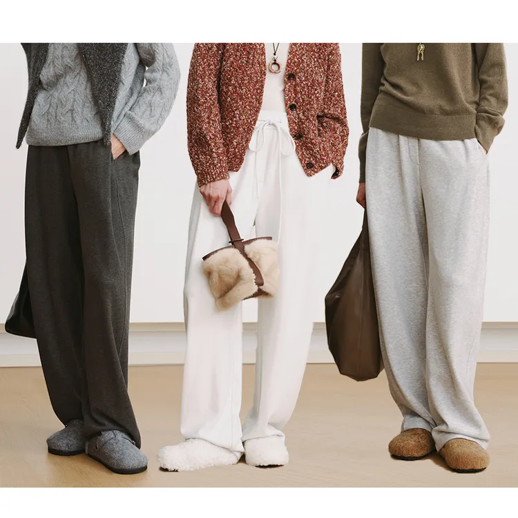 MARIUS "懒懒裤"自然垂坠休闲松紧腰抽绳阔腿裤