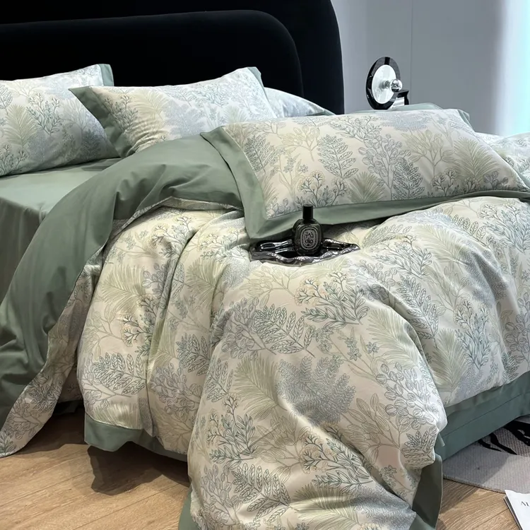 富安娜秋冬磨毛纯棉床品四四件套纯棉100%全棉高档适合裸睡