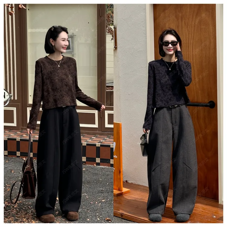 焦思文 秋冬时尚休闲洋气宽松百搭长袖短上衣251009Y12