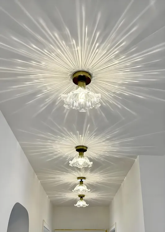 过道走廊玄关入户阳台现代简约水晶灯中古风餐厅衣帽间吸顶灯吊灯