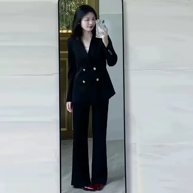 微喇裤职业OL面试商务工作服春秋高端洋气修身显瘦正装西装套装女