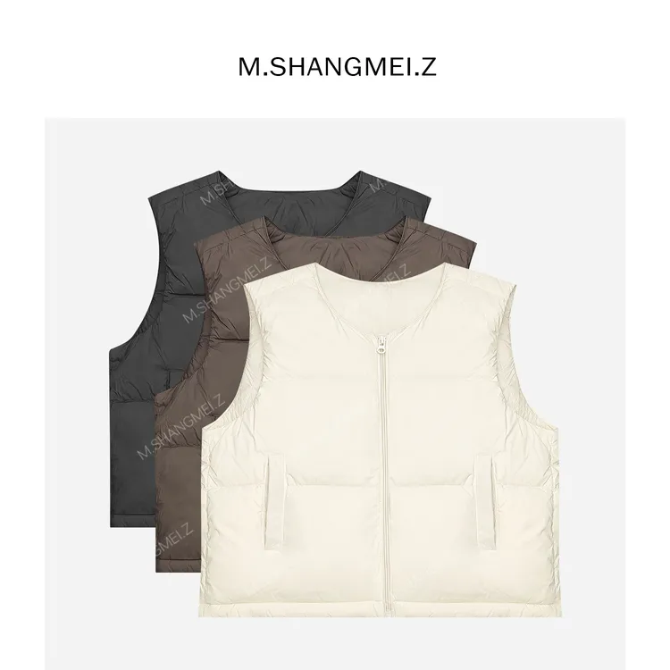 M.SHANGMEI.Z/沐熙【小面包】美大哥立体显瘦松弛羽绒马夹X093024