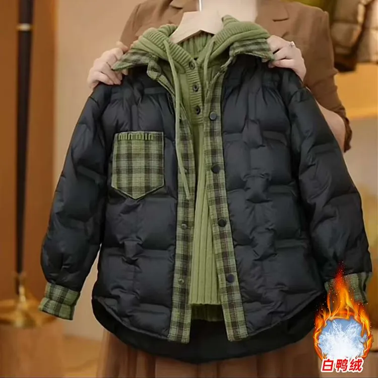 FAVMARTHA男童羽绒服冬季2025新款中大童冬装加厚保暖外套儿童白