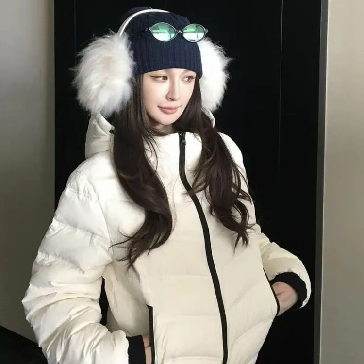 新韩版排骨棉服女新款轻薄修身短款加厚显瘦运动连帽外套潮棉衣