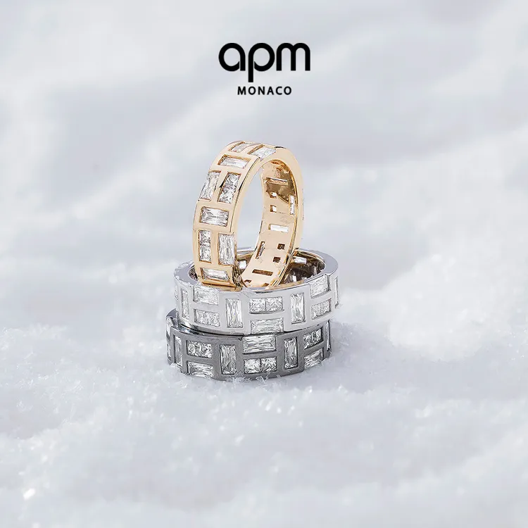 【新品】APM Monaco 银色冰块戒指时尚指环饰品氛围感戒指情侣商品图