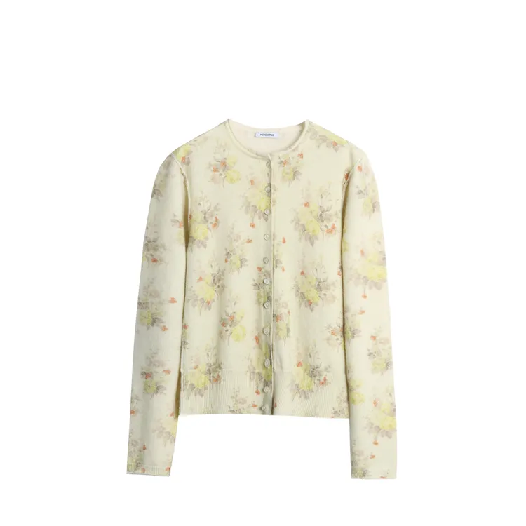 MOMENTPLAY 项小七 设计师品牌26早春新品印花做旧开衫